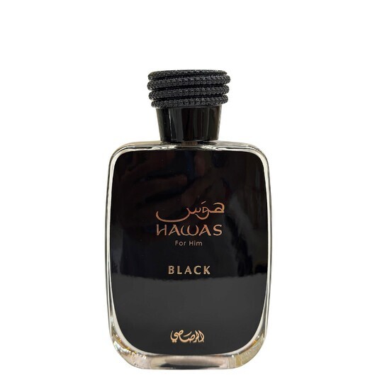 Rasasi Hawas Black for Men EDP Spray 3.3 oz (100ml) – Bold, Luxurious & Long