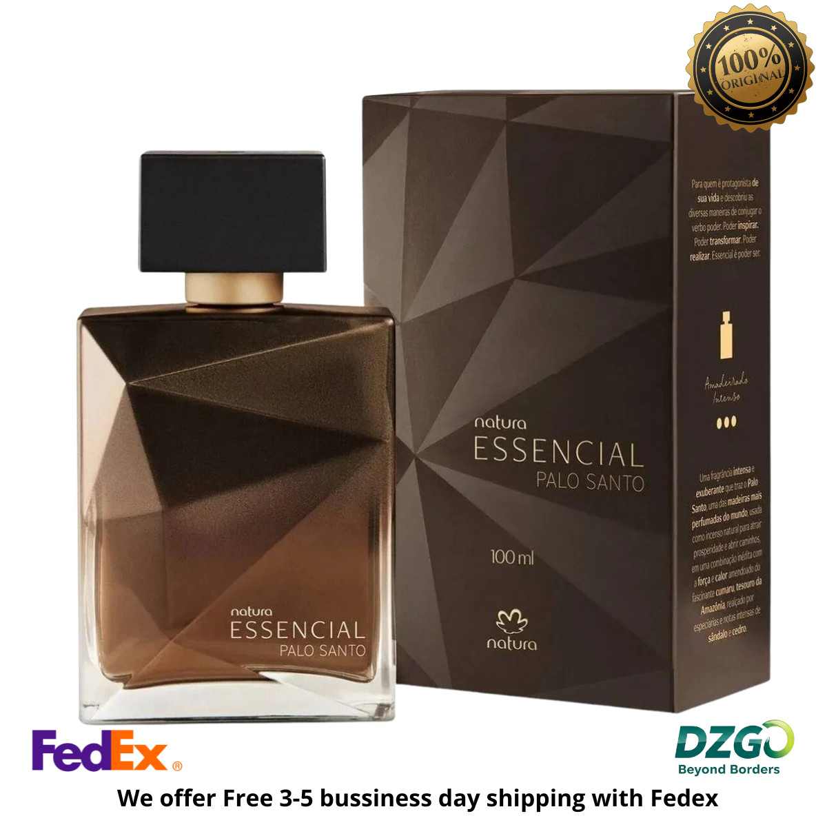 Natura Essencial Palo Santo Men’s Deo Parfum 100ml 3.4oz – Original Brazilian