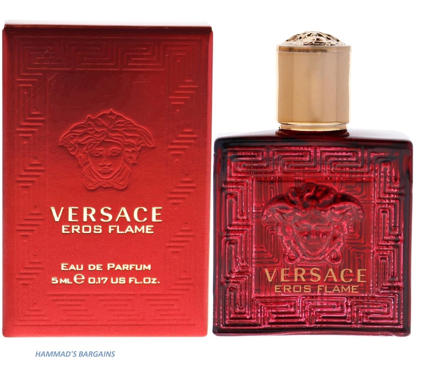 VERSACE EROS FLAME EDP 0.17 OZ / 5 ML FOR MEN SPLASH MINI (NIB)