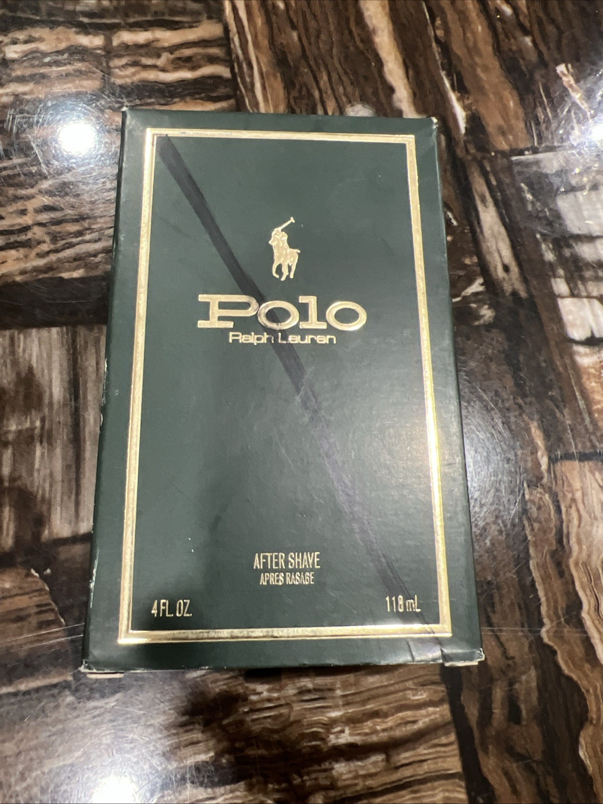 RALPH LAUREN POLO Green 4 FL. OZ / 118 ml Aftershave Splash COSMAIR New in Box