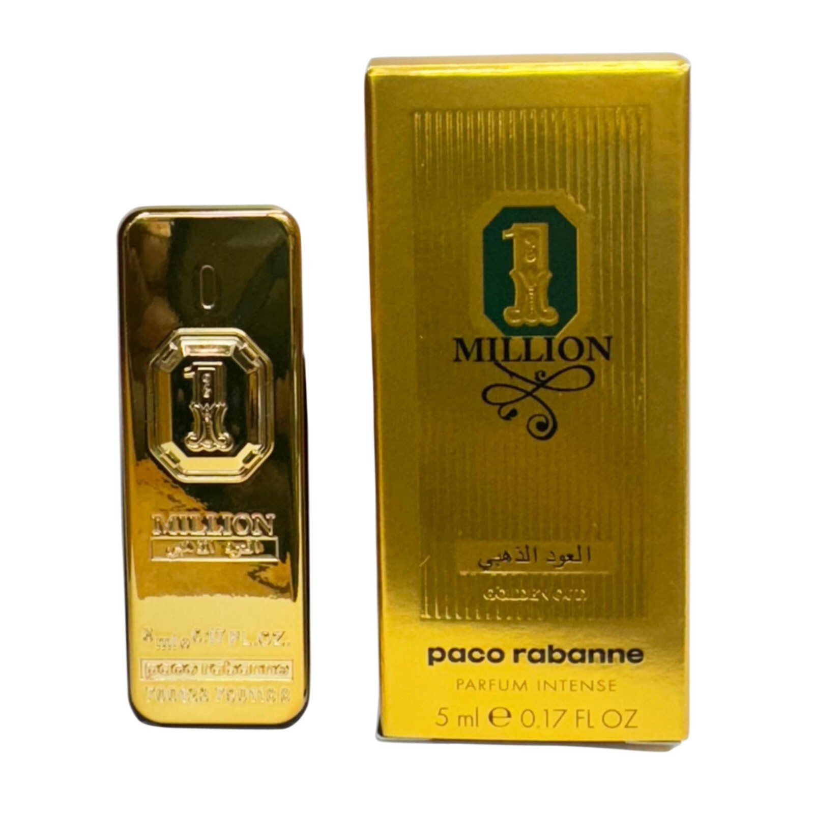 1 Million Golden Oud by Paco Rabanne 0.17oz (5ml) Parfum Intense Sample Size Men