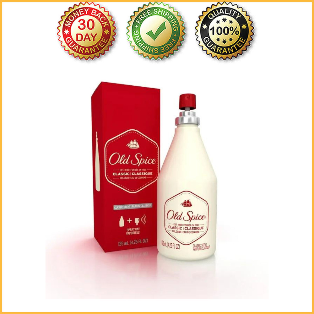 Old Spice Cologne Spray for Men, Classic Scent, 4.25 Fl Oz