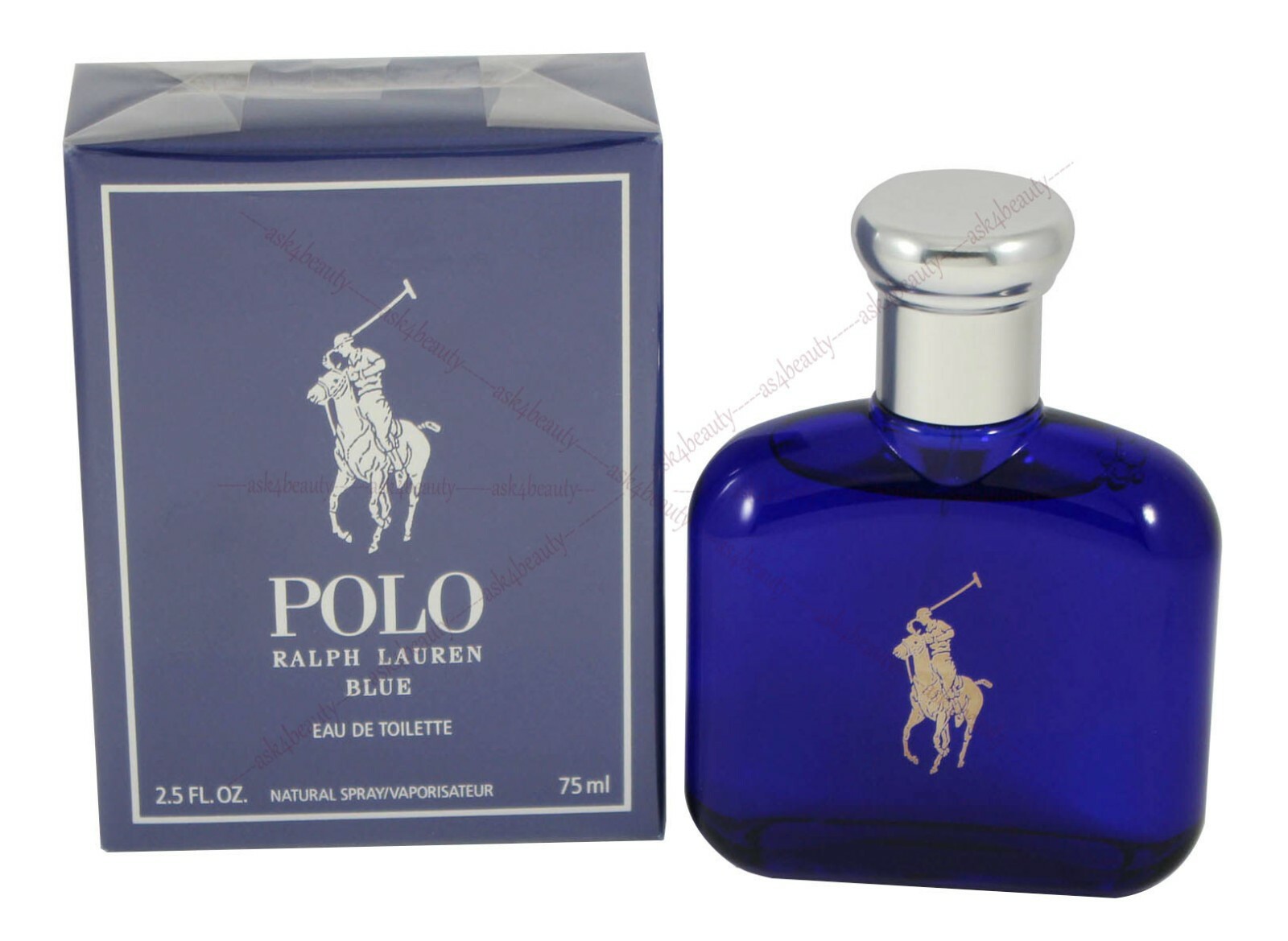 Polo Blue By Ralph Lauren 2.5z/75ml Edt Spray For Men New In Box