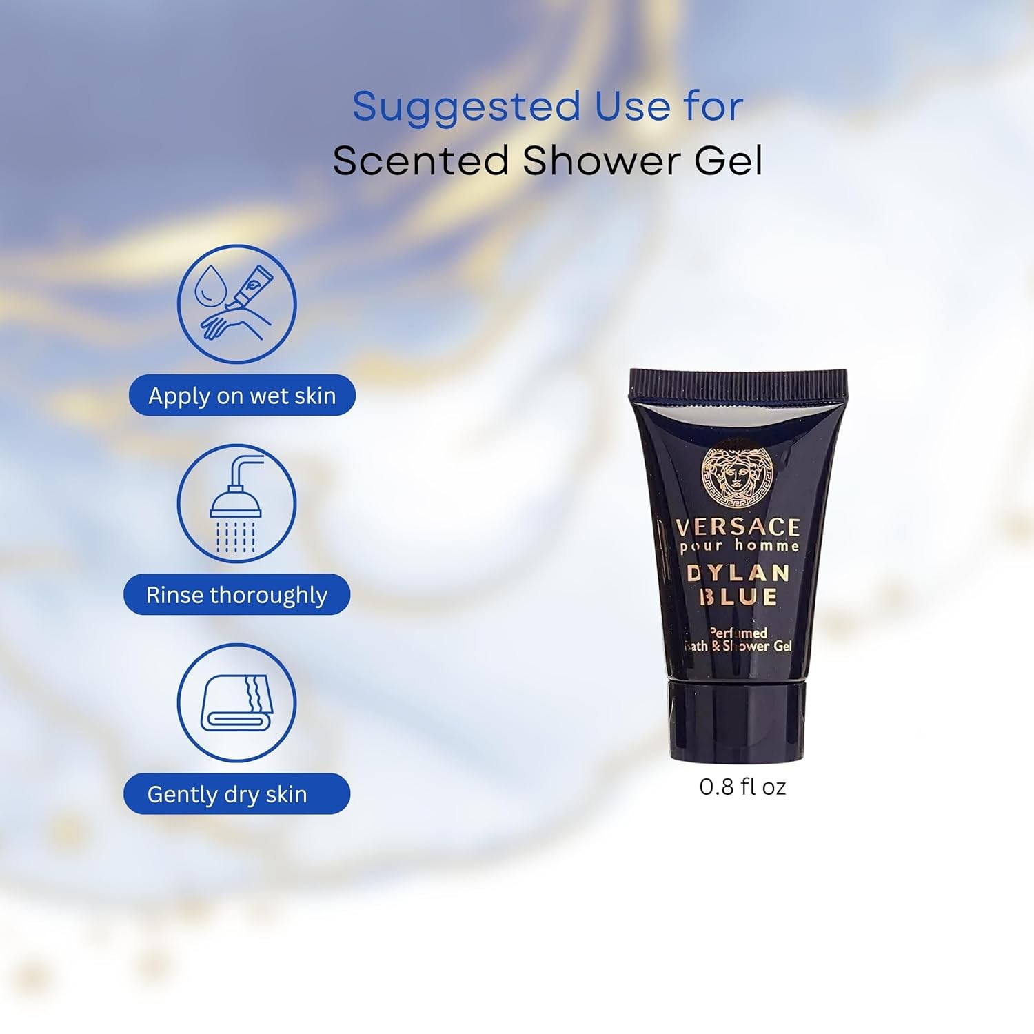 Versace Dylan Blue Men’s 3-Piece Gift Set EDT Mini, After Shave Balm,Shower Gel