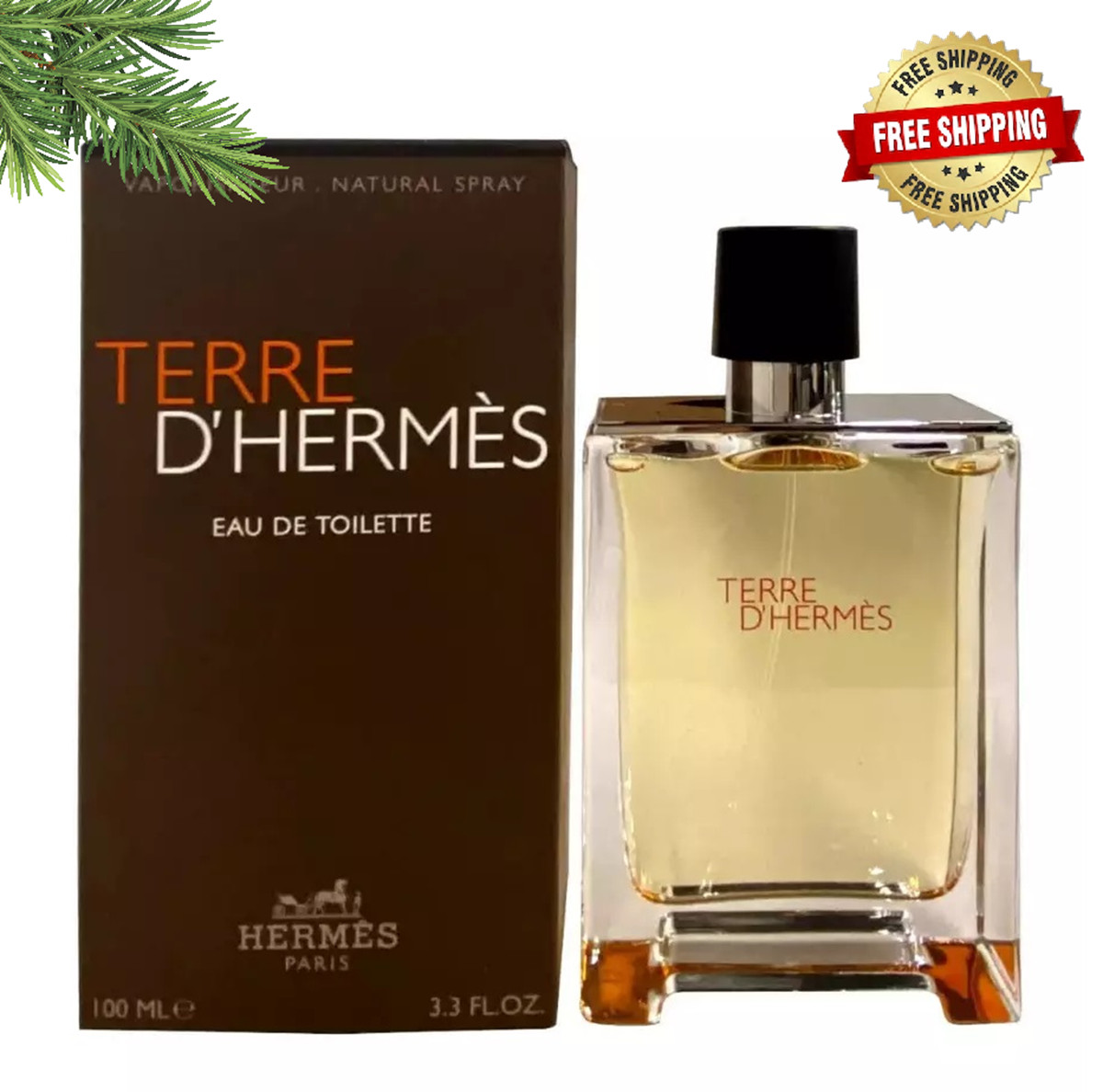 Hermes Terre D’Hermes Eau de Toilette 3.3 oz Men Cologn EDT Perfume New Sealed