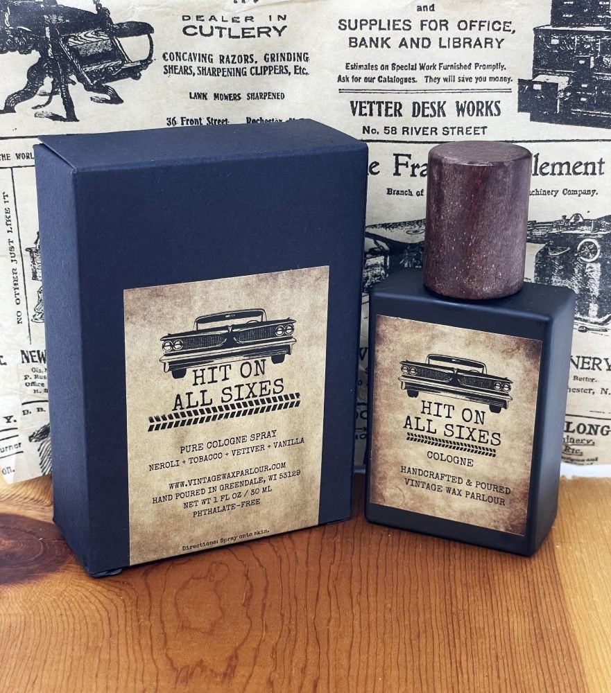 Hit On All Sixes Hand Crafted Cologne By Vintage Wax Parlour