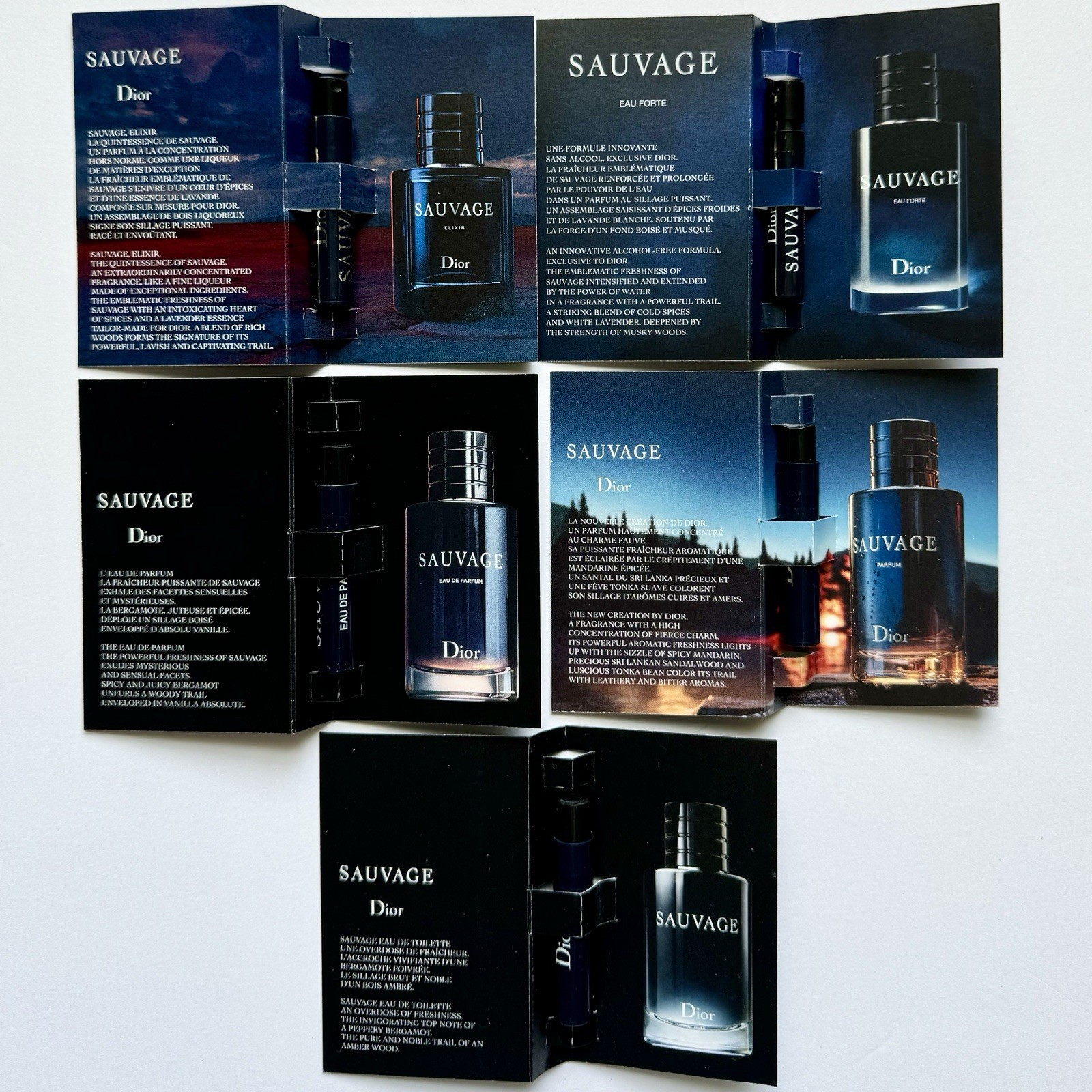 Dior Men’s Cologne Collection Sample Spray Vials 6pc Set