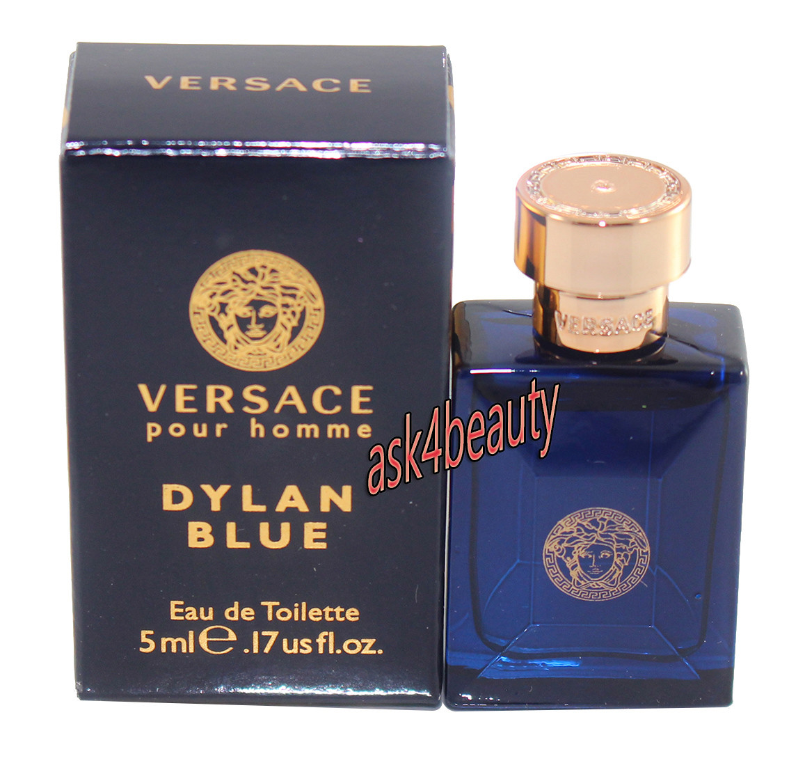 Versace Pour Homme Dylan Blue 0.17oz /5ml Men’s Edt Splash Mini New In Box