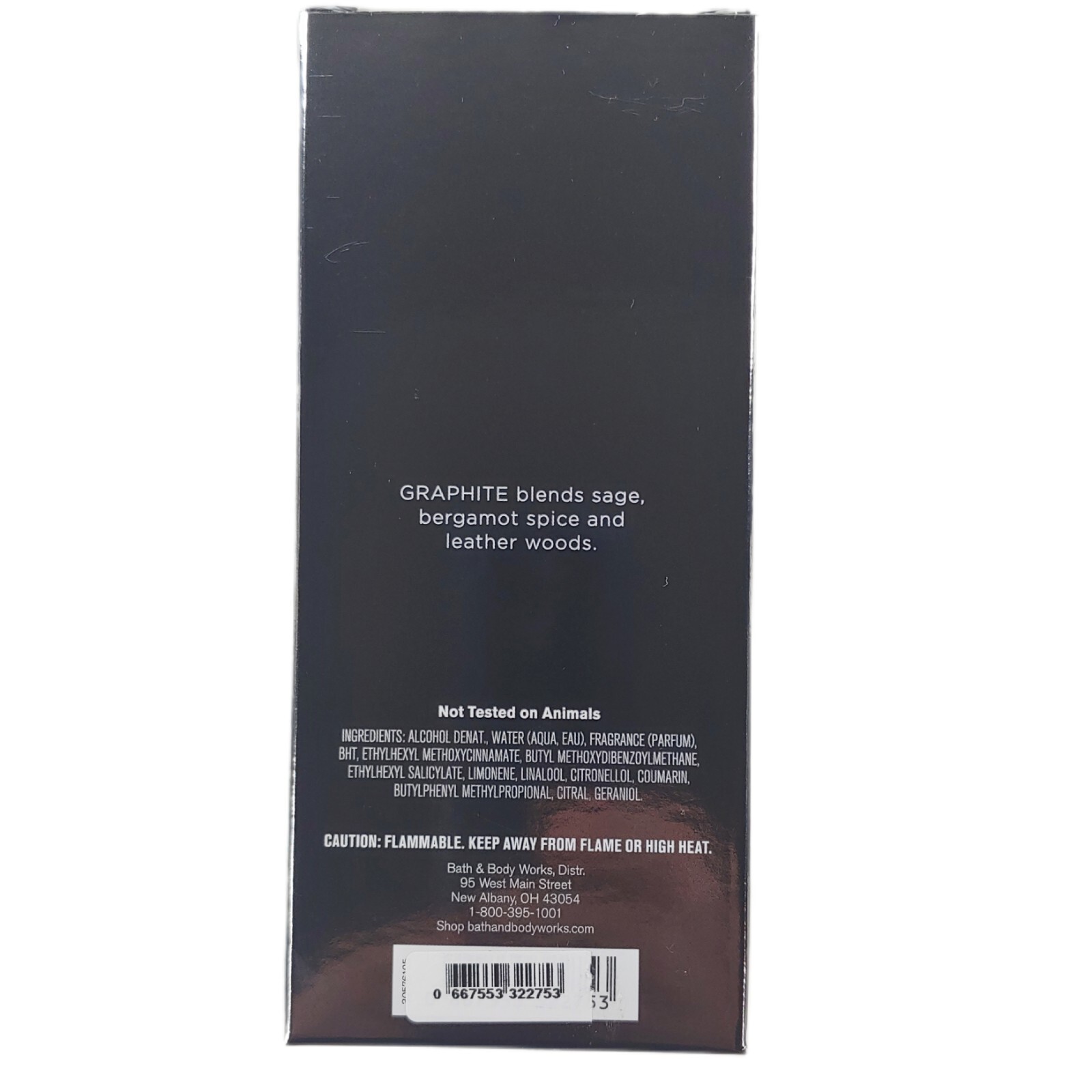 Bath & Body Works Graphite Mens Cologne Spray Big Full Size 3.4oz New in Box
