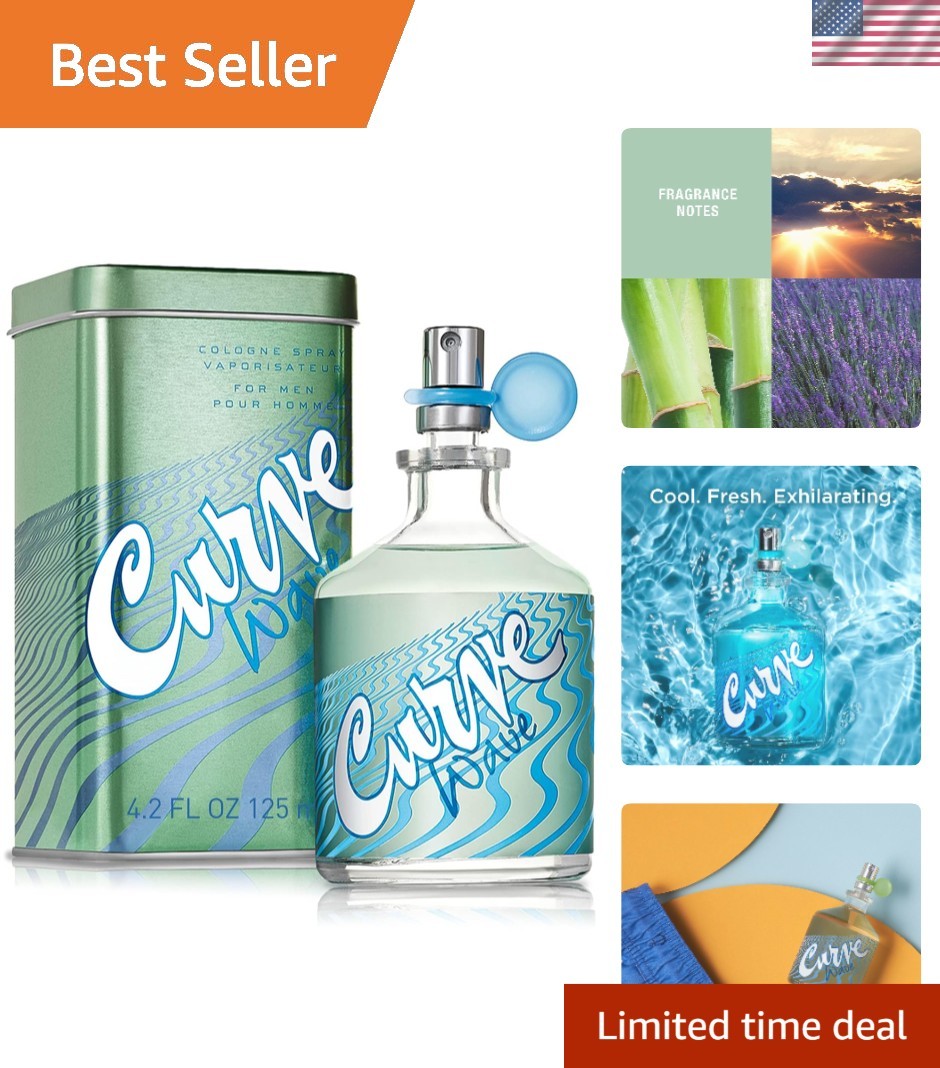 Wave Men’s Fragrance – Alcohol-Free 4.2 oz Spray, Perfect for Any Occasion