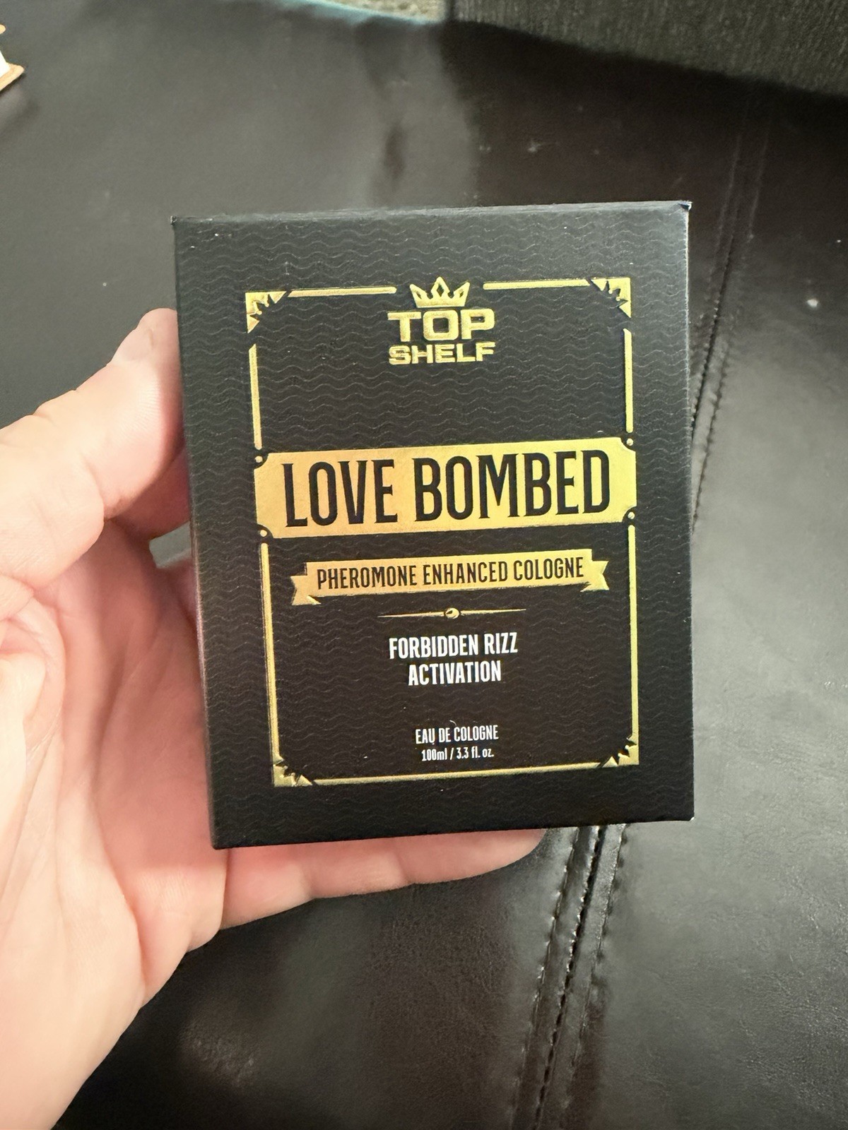 TOP SHELF–LOVE BOMBED 100ML/3.3OZ RIZZ ACTIVATOR PHEROMONE COLOGNE