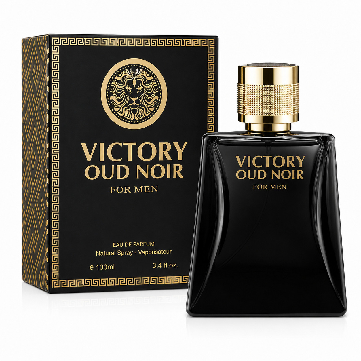 Victory Oud Noir Eau de Parfum for Men 3.4 oz 100ml Long Lasting Cologne