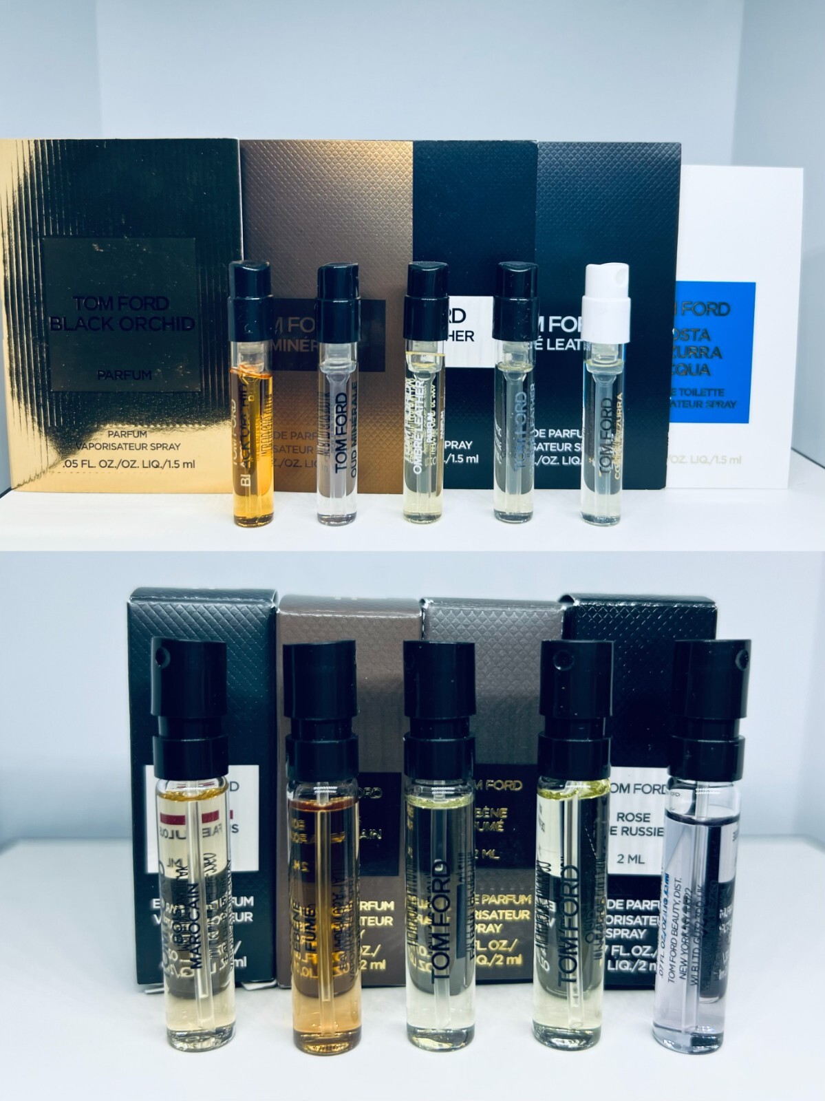 Tom Ford Men Cologne Collection Sample Spray Vials 10pc Set
