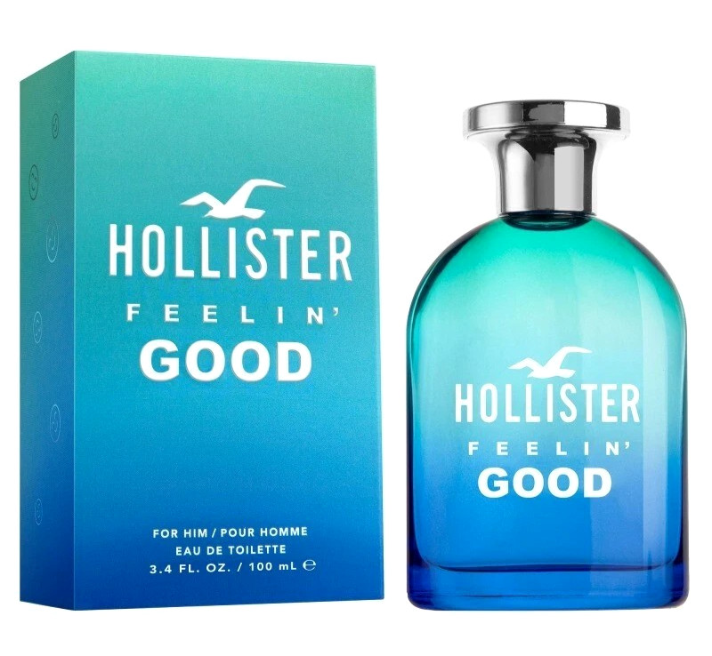 BRAND NEW SEALED! Hollister Feelin‘ Good – MEN’S 3.4 oz / 100 ml Eau de Toilette