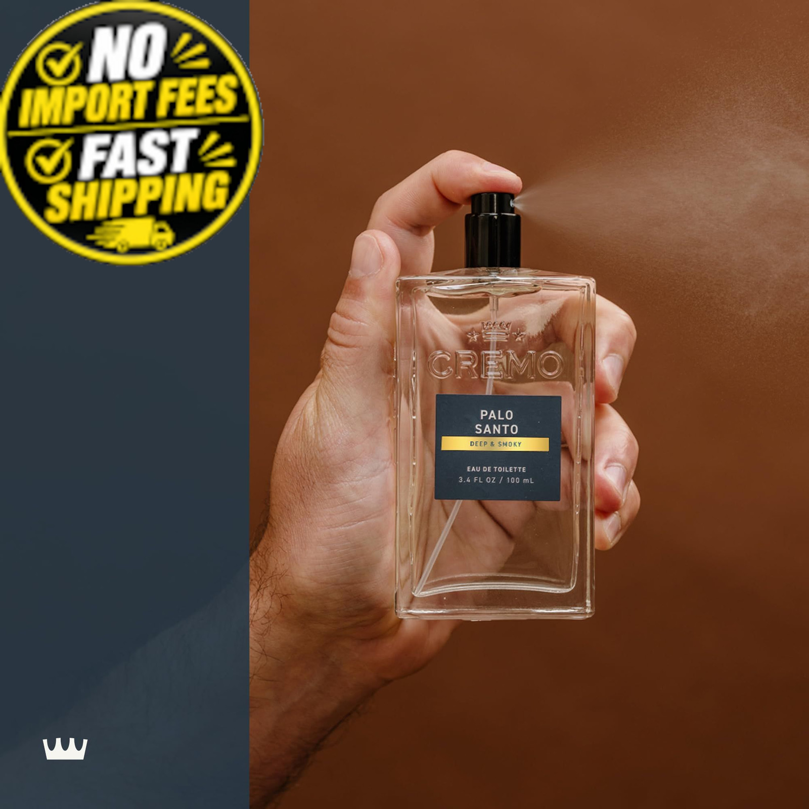 Cremo Cologne For Men – Palo Santo Mens 3.4 Fl Oz (Pack of 1),
