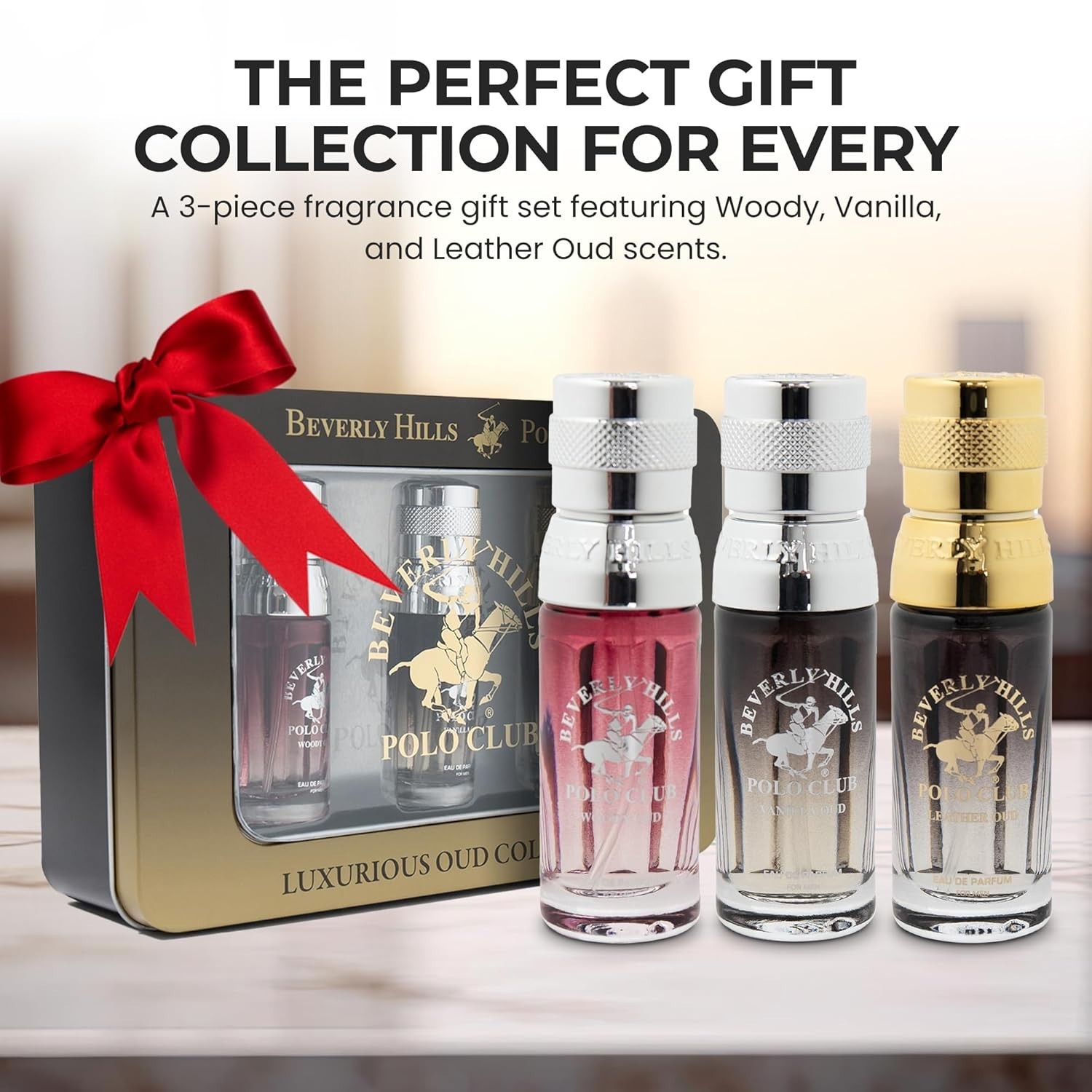 Beverly Hills Polo Club Luxurious OUD Collection EDP 3 Piece Set NEW IN BOX