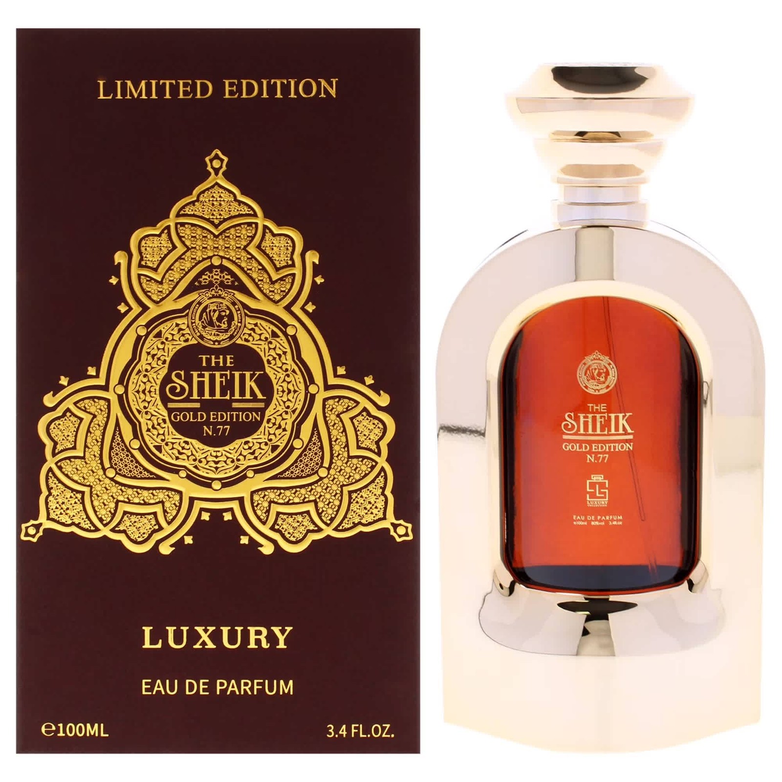 Khalis Men’s Luxury Gold Edition The Sheik N.77 EDP Spray 3.4 oz Fragrances