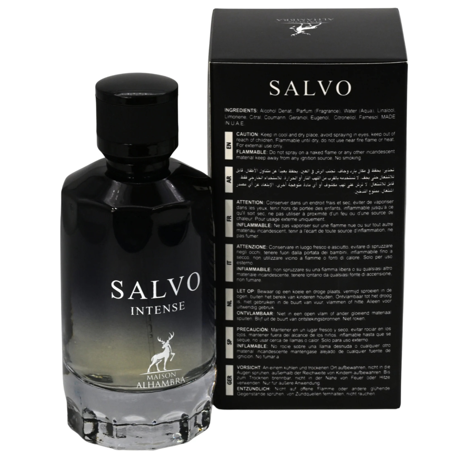 Salvo Intense by Maison Alhambra cologne for men EDP 3.3 / 3.4 oz New in Box