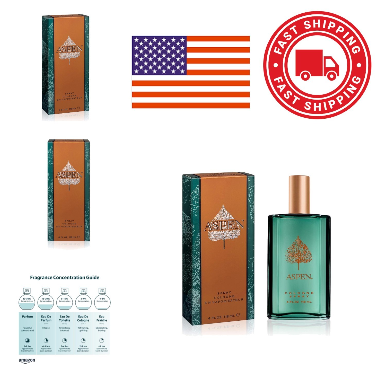 Woody Amber Cologne Spray 4oz Men’s Fragrance with Long Lasting Scent