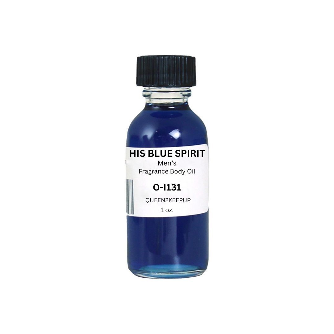 His Blue Spirit (Men) Body Oil 1 oz Fragrance All Natural Pure Uncut Scent