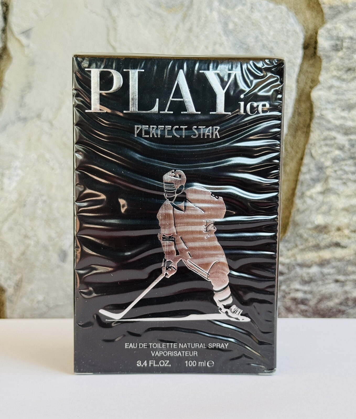 PLAY ICE BY PERFECT STAR HOCKEY COLOGNE BLACK EDT SPRAY 3.4 OZ NEW SEALED (C17)