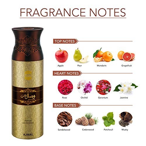 Ajmal Deodorant Pack 4 Aurum Wisal Wisal Dhahab Sacred Love 200ml Each