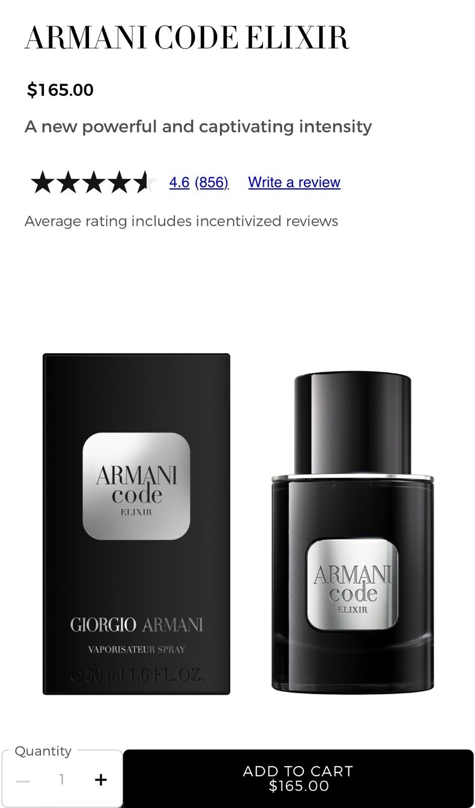 Giorgio Armani Armani Code Elixir Parfum Spray Citrus 1.6 fl oz