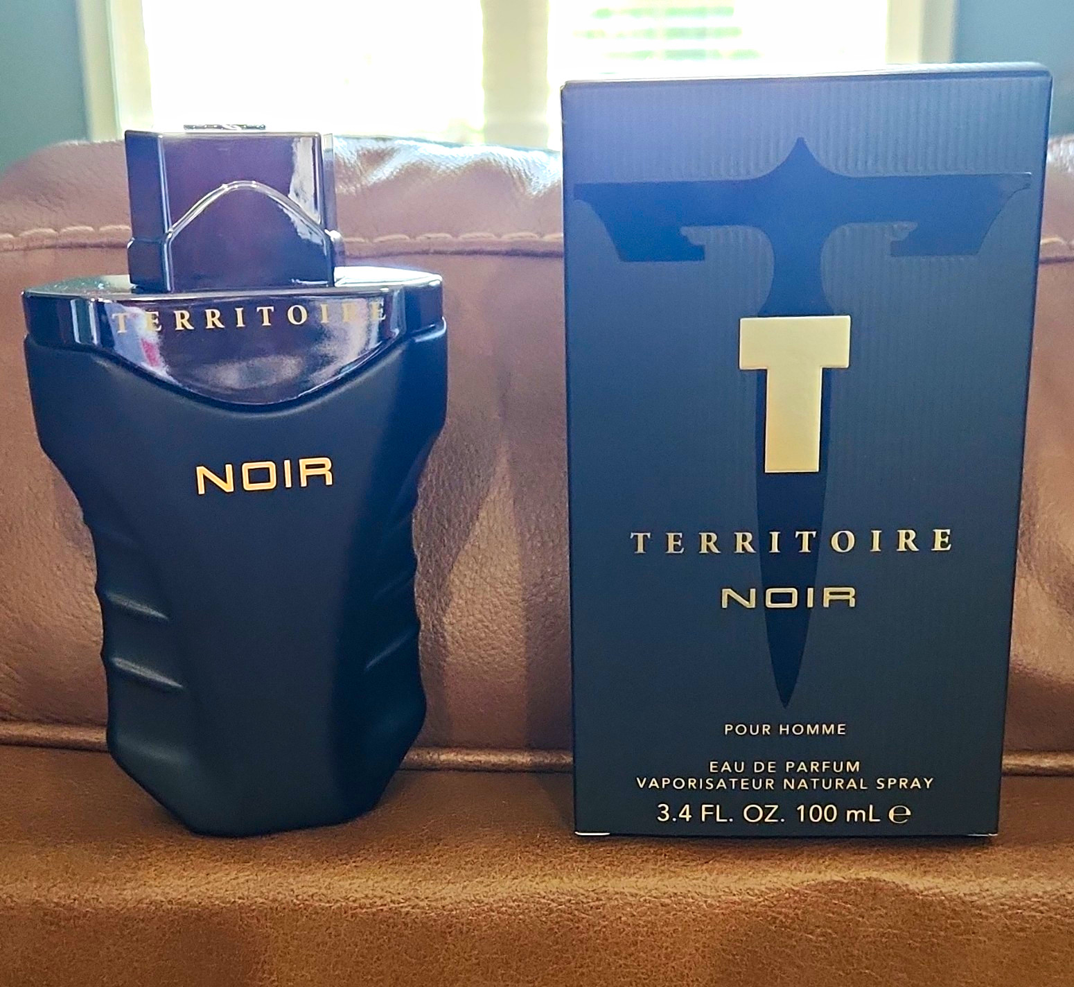 Territoire Noir Pour Homme Eau de Parfum Spray for Men 3.4 fl oz / 100 mL