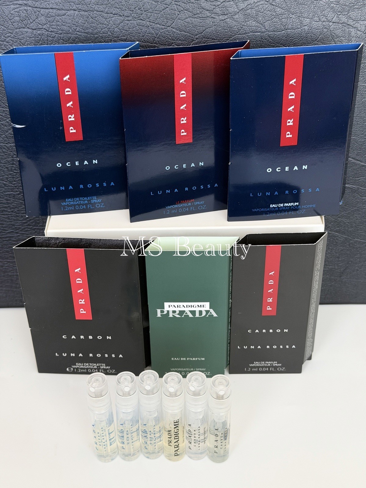 6x Prada Ocean , Carbon Luna Rossa & Paradigme Collection For Men Samples 1.2ml