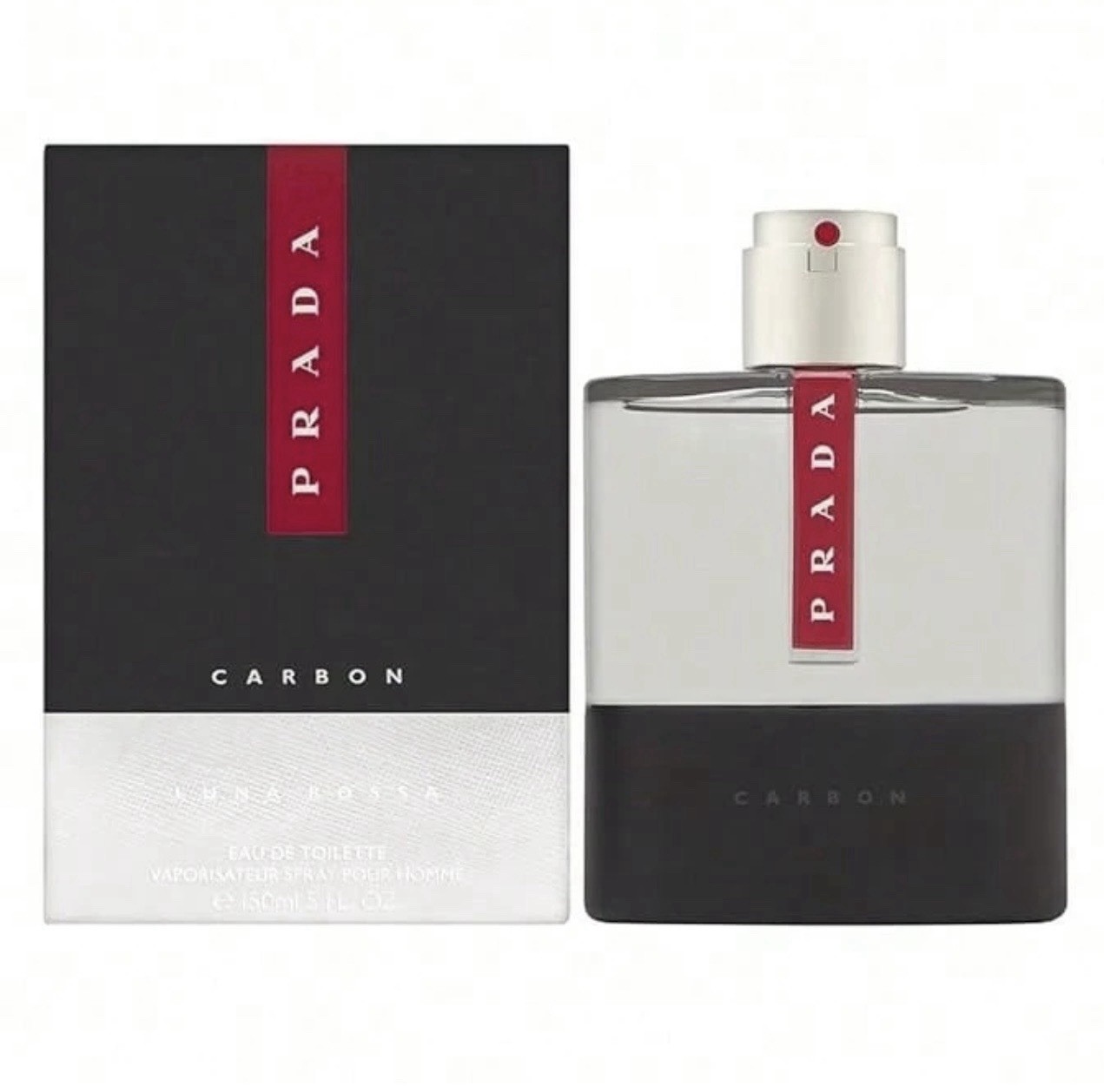 Prada Luna Rossa Carbon Eau De Toilette Cologne for Men 3.4 oz 100ml EDT Spray