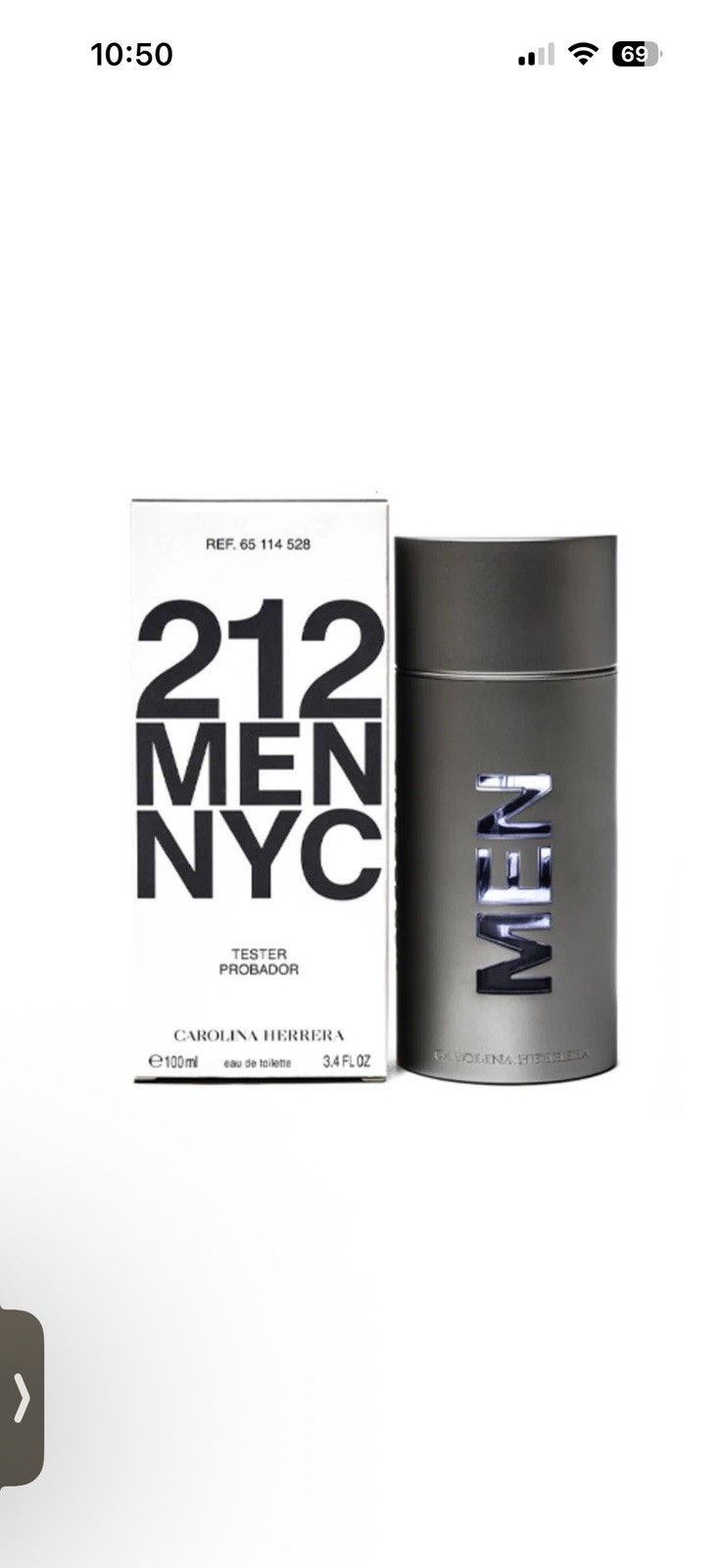 Carolina Herrera Men’s 212 Men NYC EDT Spray 3.38 oz (Tester) Fragrances