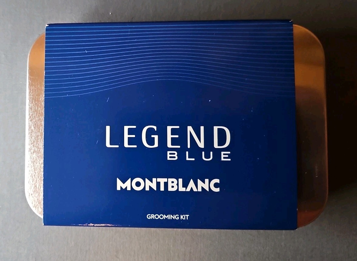 MONTBLANC LEGEND BLUE Grooming Kit 3pc EDP, Face Cream, Cleansing Gel New