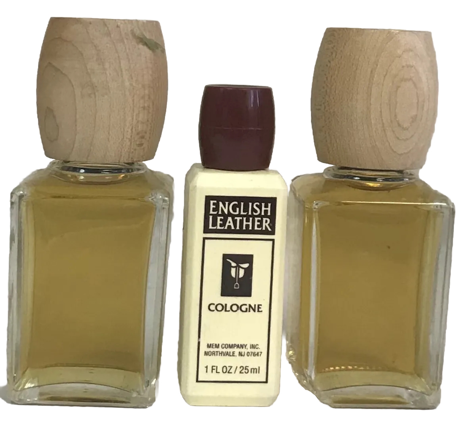 English Leather 2 Glass bottles 1.7 oz each unlabeled, one plastic 1 oz Pl Read