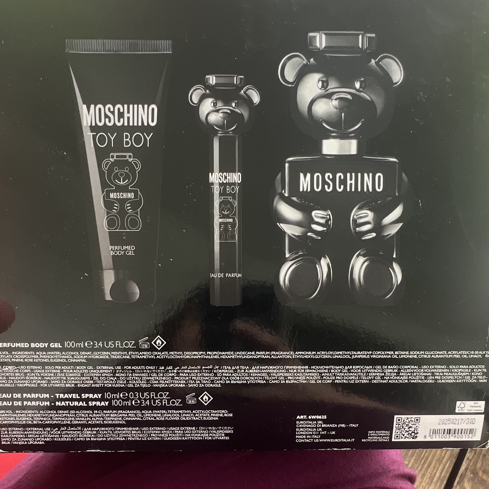 Moschino Toy Boy Gift Set Spray 2.0 fl oz Floral Regular Size