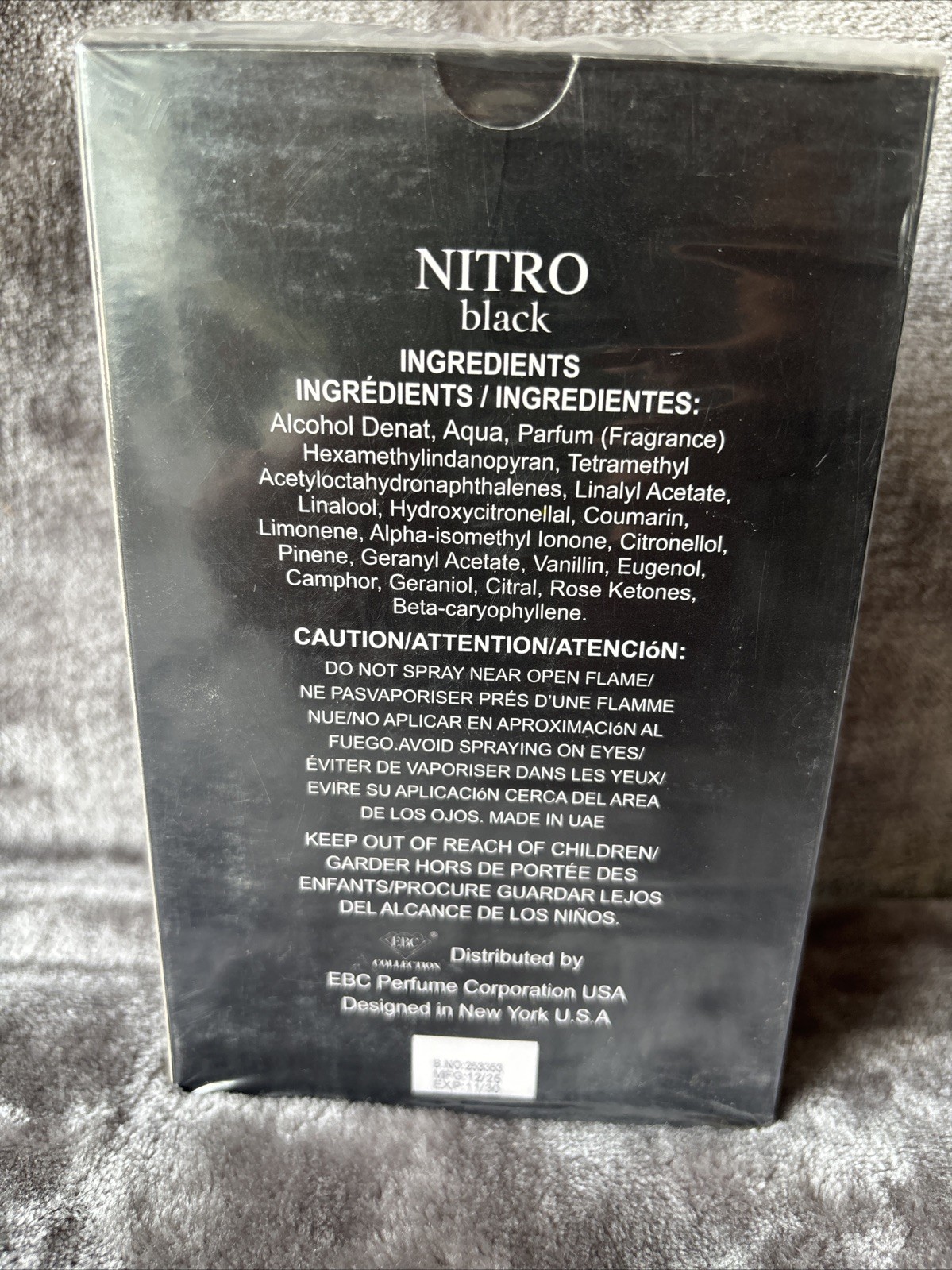 Nitro Intense Pour Homme by Dumont Paris 3.4oz / 100ml Eau De Parfum New York