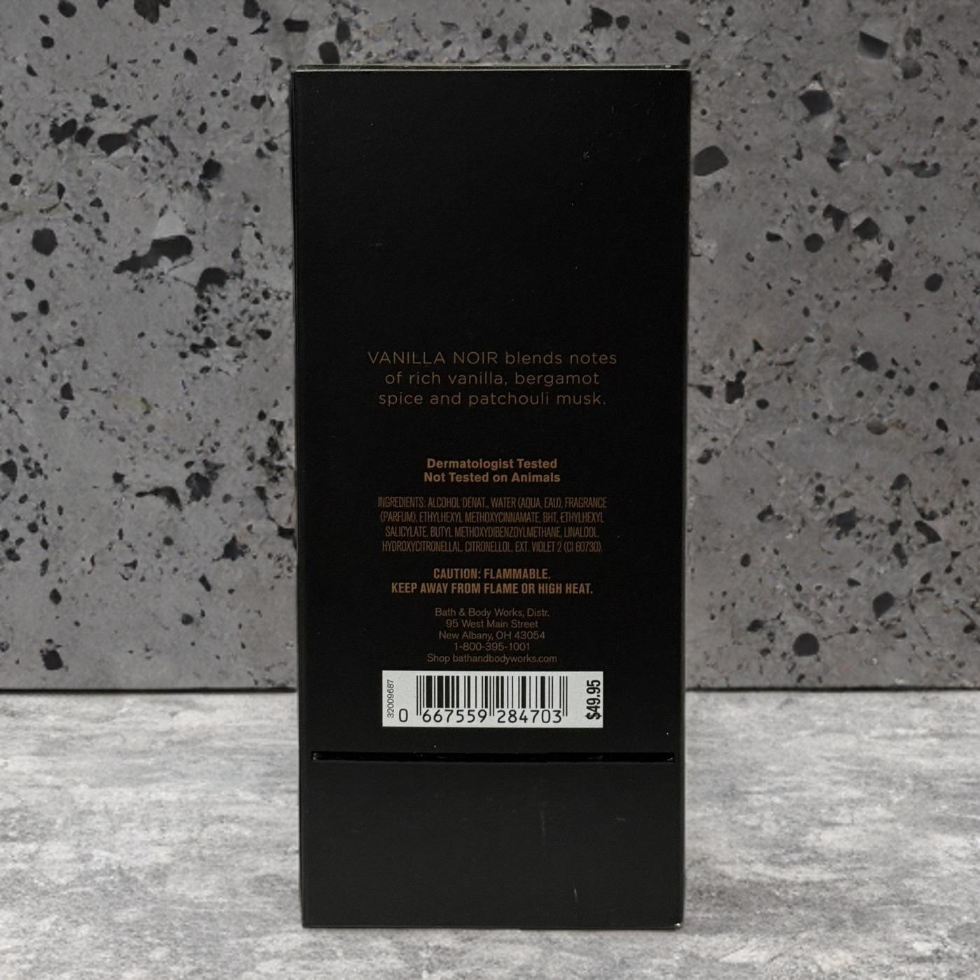 Bath & Body Works VANILLA NOIR Men’s Collection Eau de Cologne 3.4 fl oz.