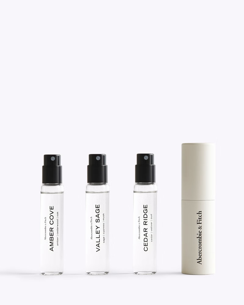 Abercrombie & Fitch, Amber, Cedar Ridge, Valley Stage Fragrance Suite Travel Set