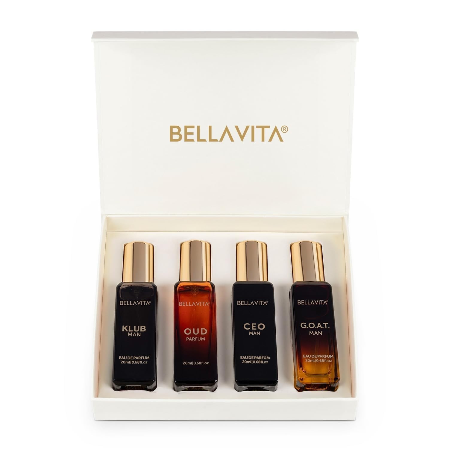 Bella Vita Organic Men’s Luxury Perfume Gift Set 4 x 20 ml