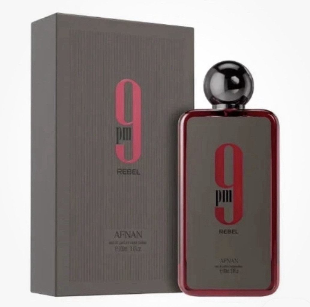 Afnan 9 PM Rebel Eau de Parfum Spray 3.4 fl oz Regular w/ Box