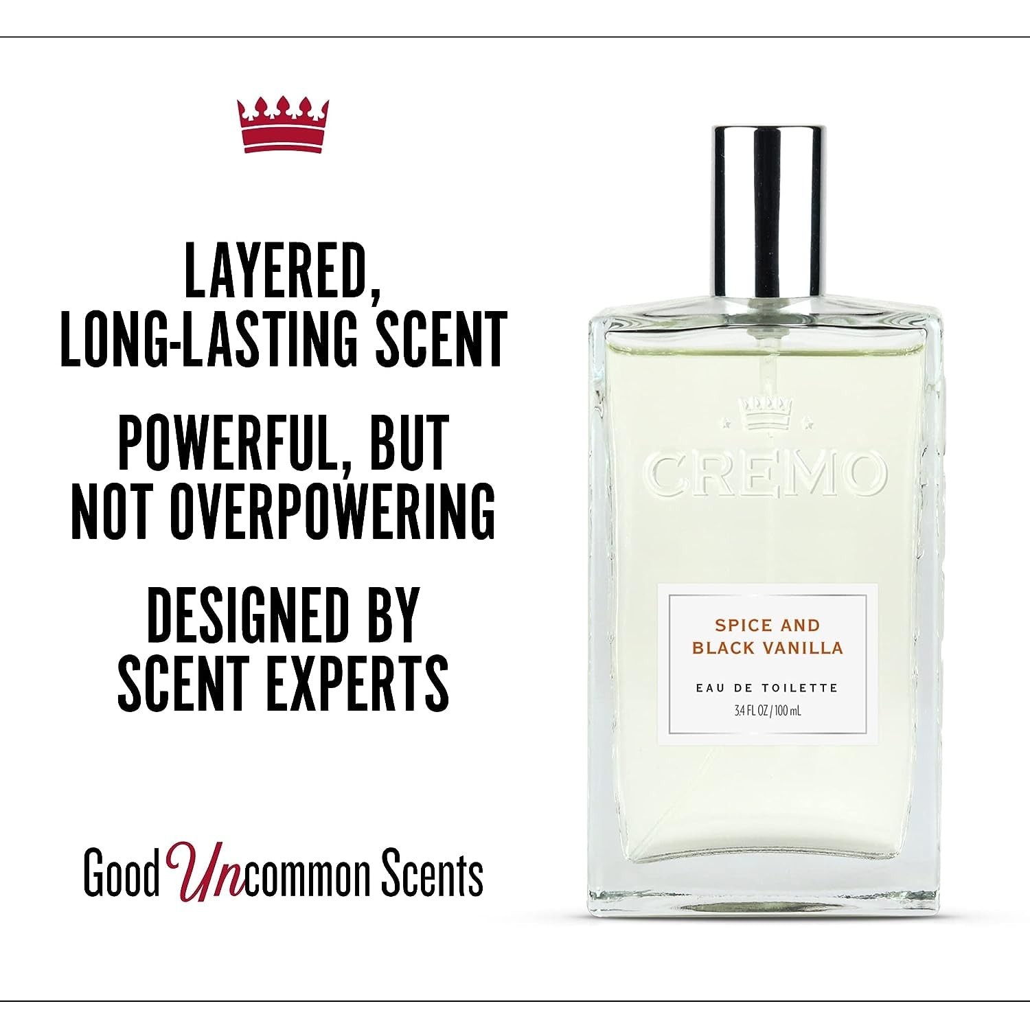 Cremo Cologne For Men – Spice & 3.4 Fl Oz (Pack of 1), & Black Vanilla