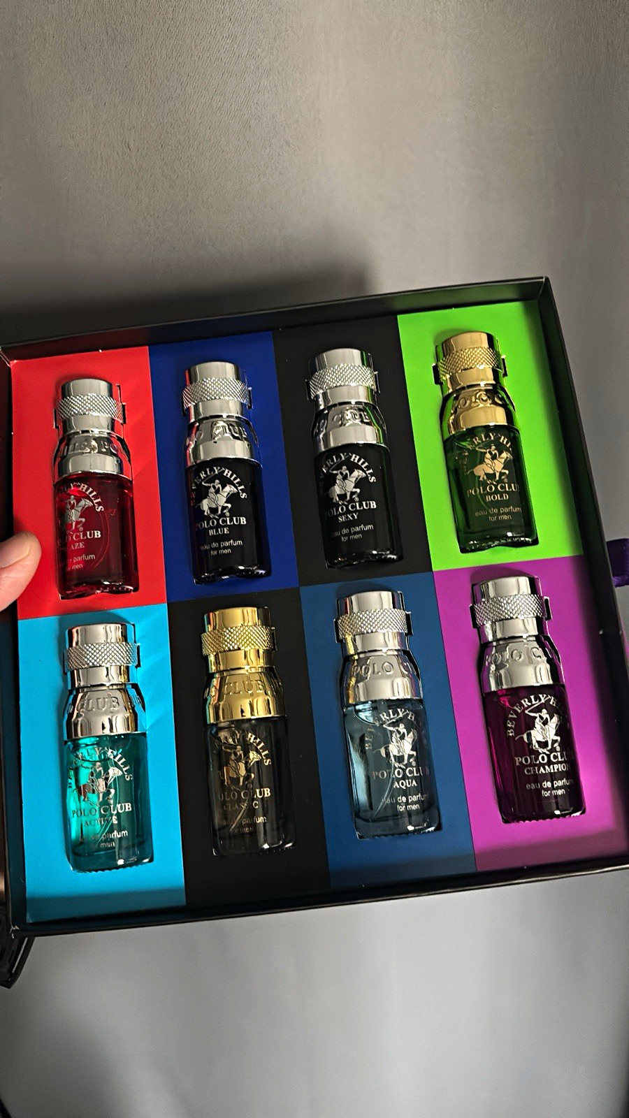 Beverly Hills Polo Club Discovery Gift Set Men Travel Spray 8×0.34 fl oz