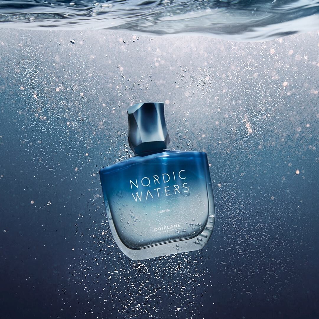 ORIFLAME NORDIC WATER FOR HIM (AQUEOUS AROMATIC FRUITY ) EDP SPRAY 75 ml. NEW!