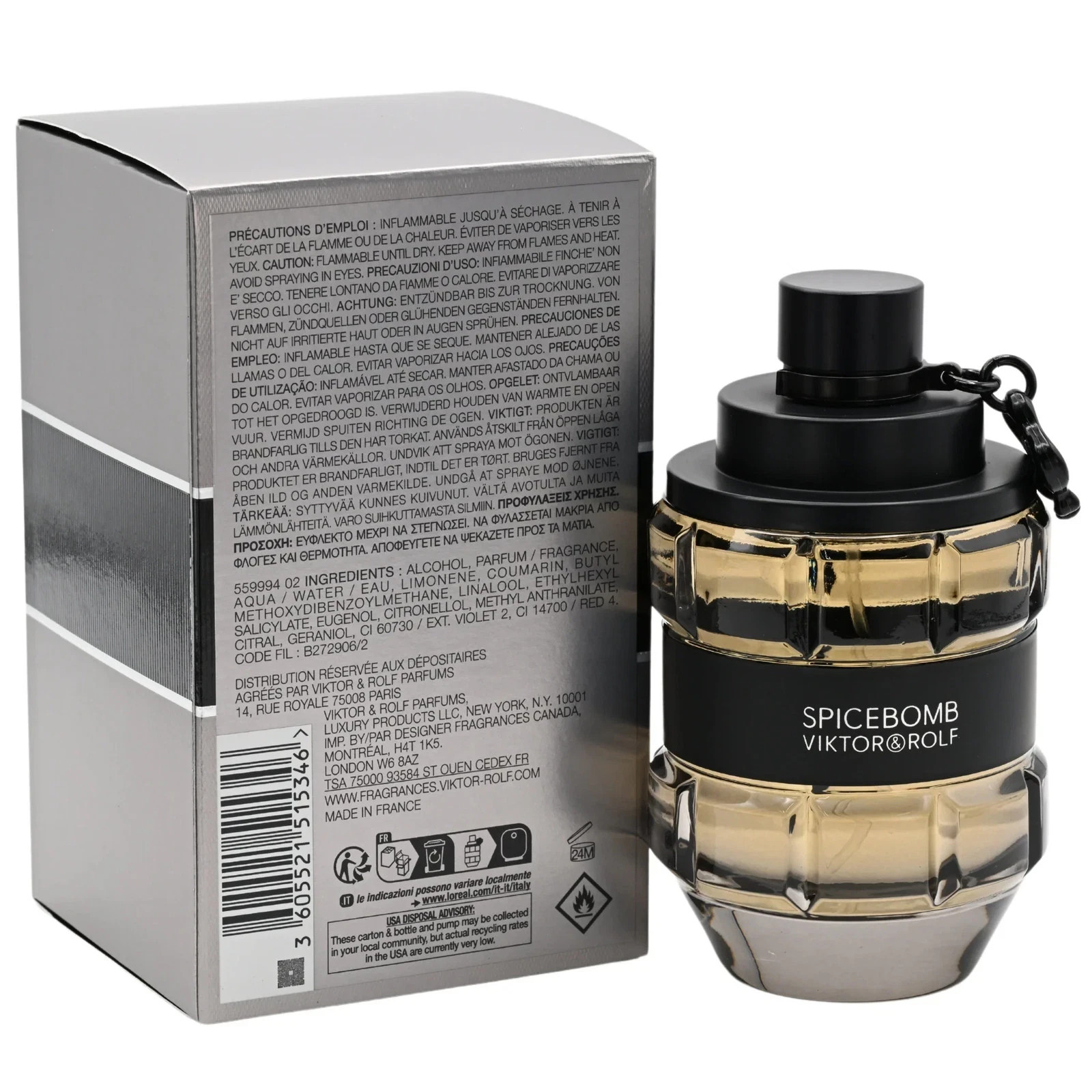 SPICEBOMB by Viktor & Rolf for men cologne edt 3.04 oz New in Box