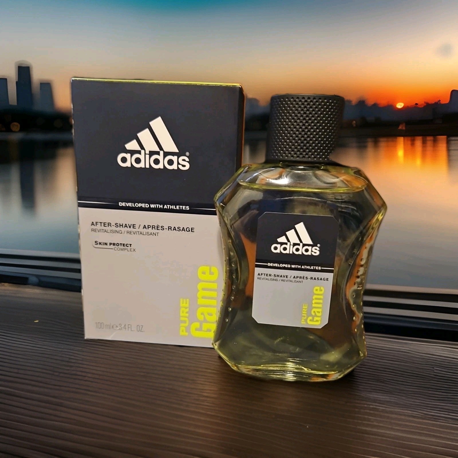 Adidas-After Shave-Pure Game-SKIN PROTECT COMPLEX-3.4 FL. Oz.-New/BOXED!
