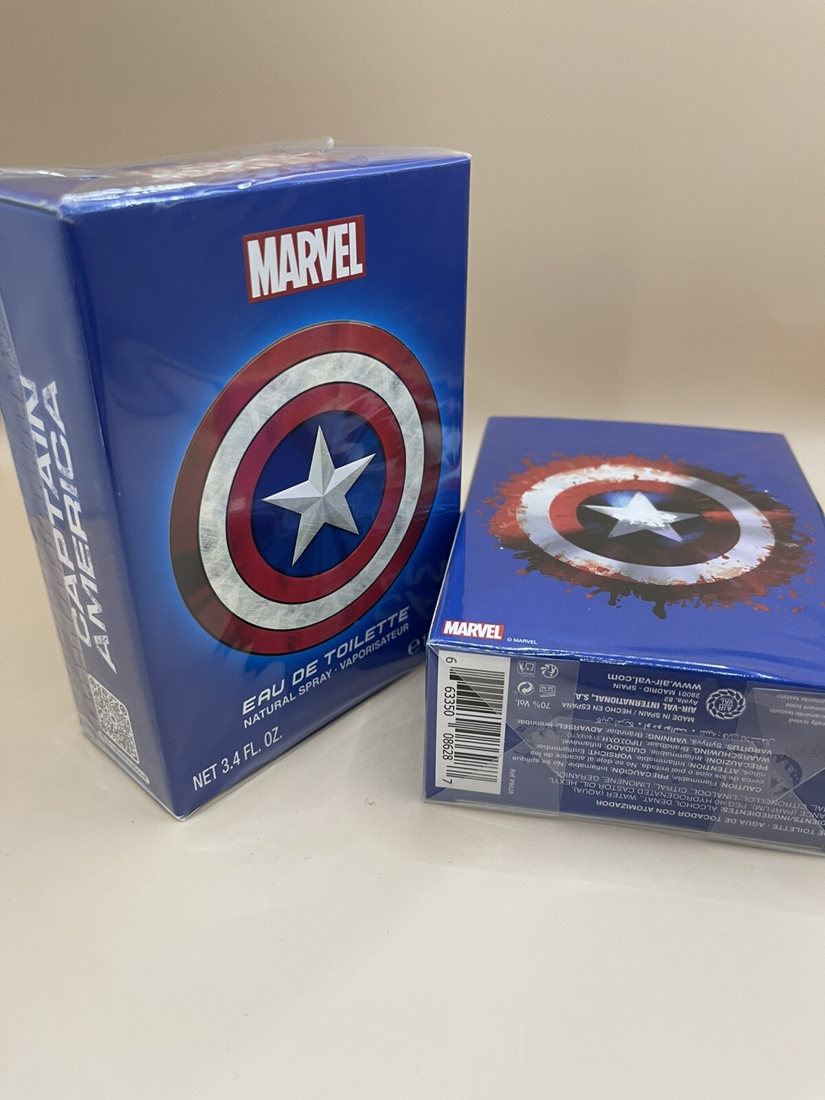 Captain America Marvel 3.4oz 100 ml Eau de toilette perfume set of 2 Boxes new
