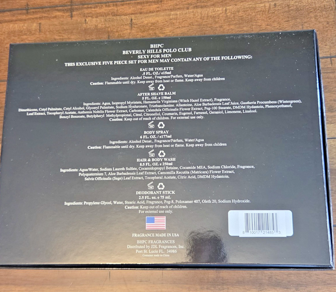 Beverly Hills Polo Club Sexy For Men 5 Piece Set NEW IN BOX