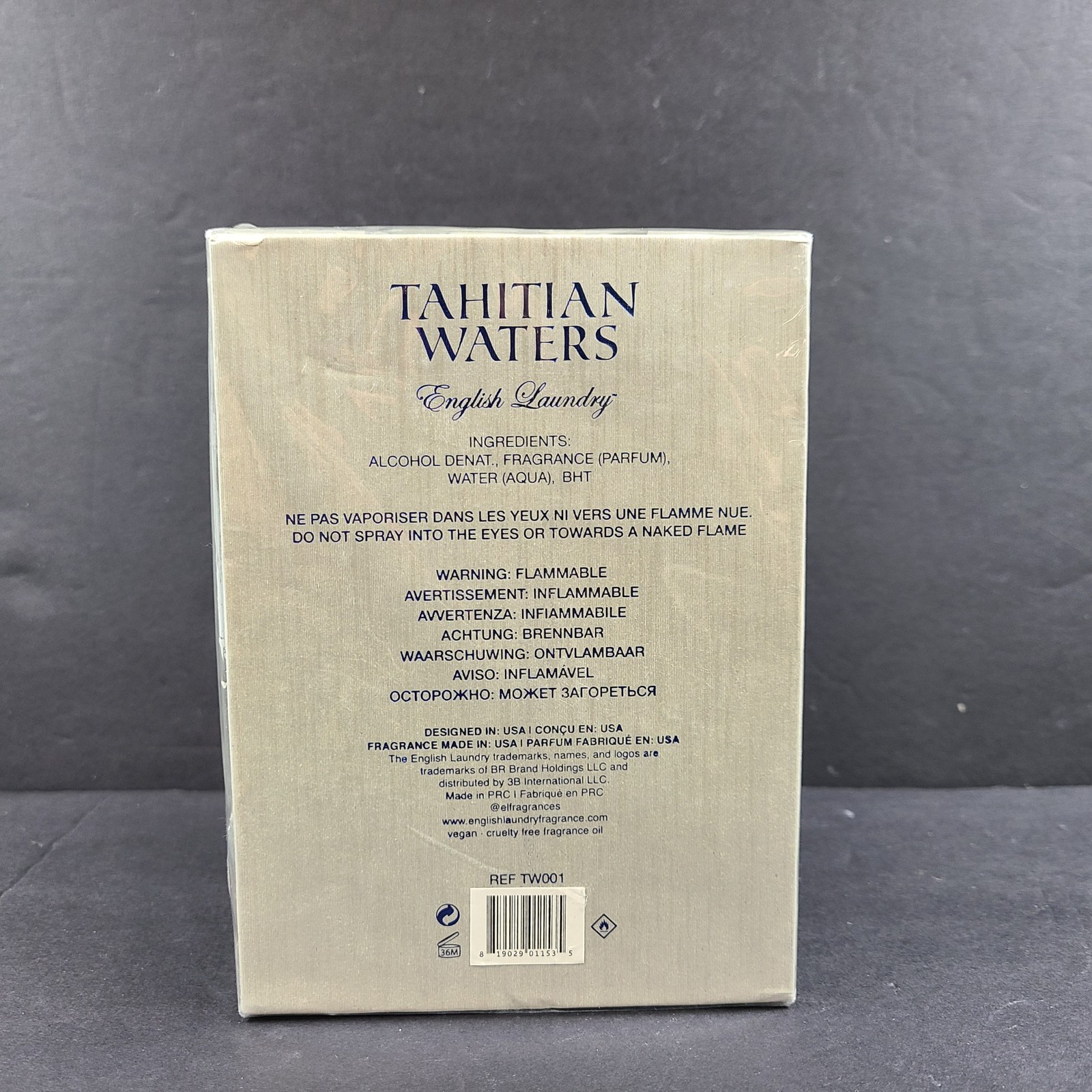 English Laundry Tahitian Waters Men’s Eau De Parfum Spray 100 ml / 3.4 oz Sealed
