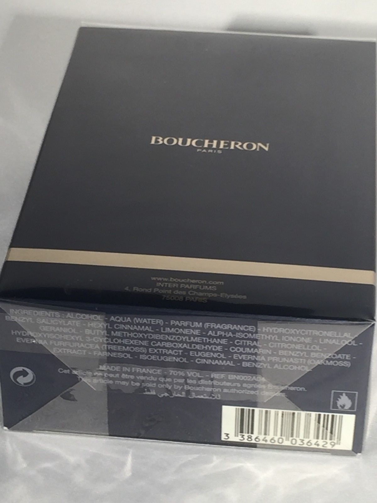 BOUCHERON POUR HOMME 3.3 oz / 100 ml Eau De Parfum Spray for men NEW IN BOX