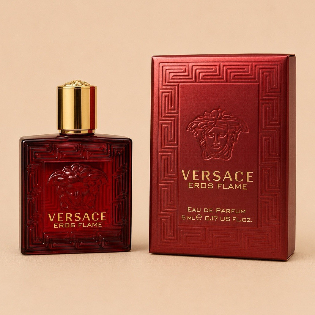 Versace Eros Flame EDP 5mL Mini Travel Spray Cologne NEW Authentic Men