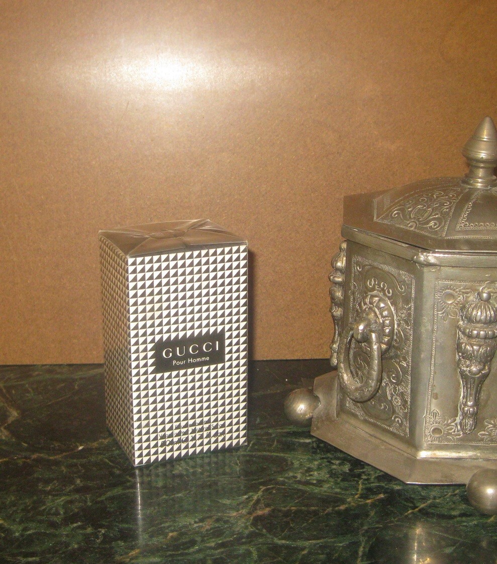Gucci Pour Homme 1st VERSION EDT 50 ml 1.7 oz BROWN NEW DISCONTINUED GENUINE HTF